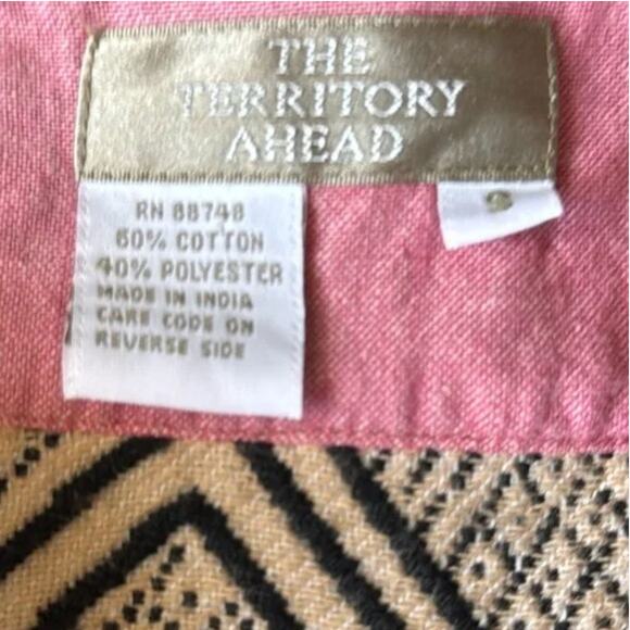 A Territory Ahead Cotton Tribal Geometric Vest Sz S - Picture 2 of 5